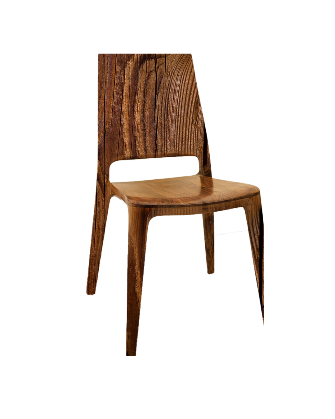 Minimalist Solid Wood Dining Chair - Natural Honey Finish  50%OFF